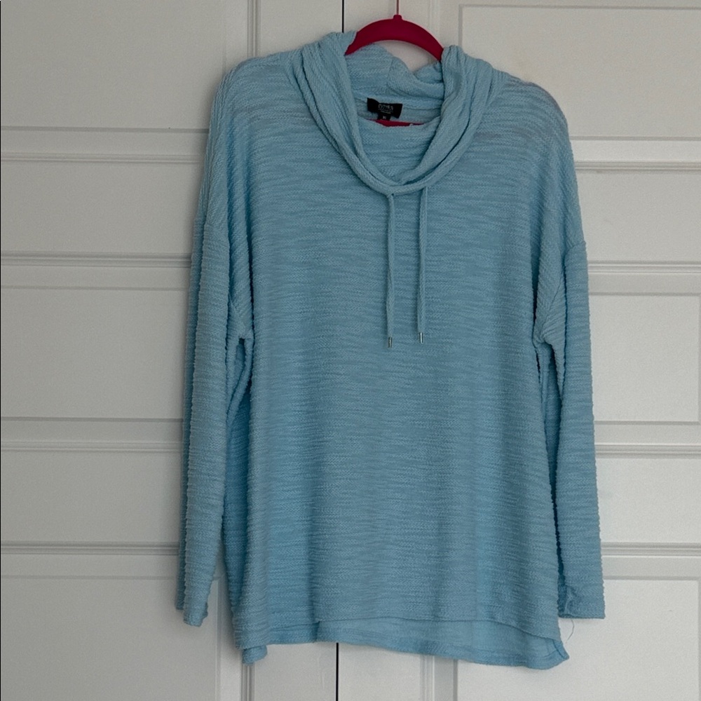 Jones New York Soft Blue Cowl Neck Sweater
